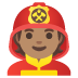 🧑🏽‍🚒 firefighter: medium skin tone display on Google